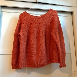 comfy medium orange sweater
